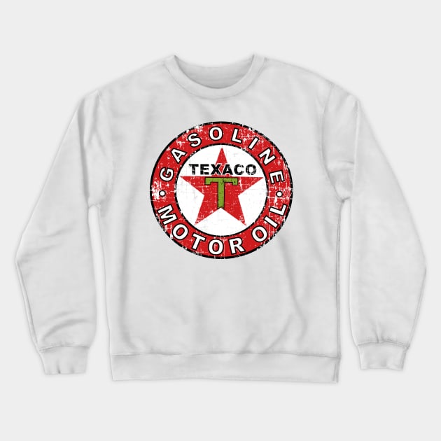 Texaco Tea Vintage Scratch Crewneck Sweatshirt by GR8DZINE